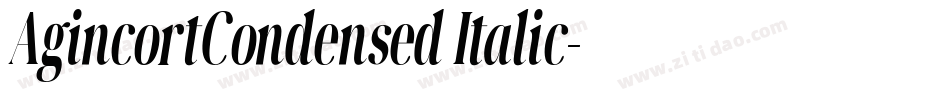 AgincortCondensed Italic字体转换